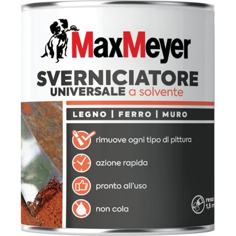 MaxMeyer Sverniciatore Universale a Solvente per Legno, Ferro, Muri, 0.75L
