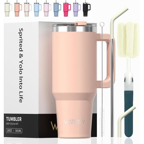 Thermobecher 20oz Edelstahl doppelwandig auslaufsicher 591 ml Pink (1/5)