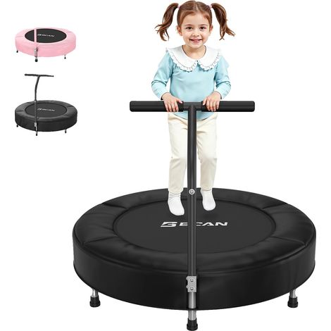 Trampoline, certifié ASTM, usage intérieur, noir (1/2)