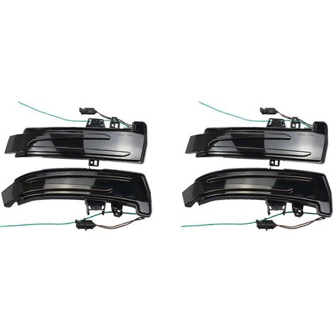 luces intermitentes LED dinámicas azules y ámbar para espejos retrovisores Mercedes-Benz W221 W212 W204()