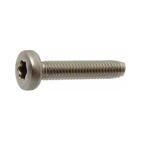 Vis à métaux tête cylindrique Torx - Longueur: 20 - Qualite Inox: A4 - Diamètre: 10