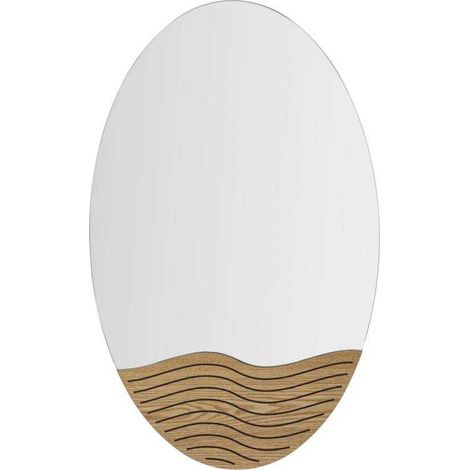 Miroir ovale en mdf Lines 50 x 1.5 x 80 cm (1/4)