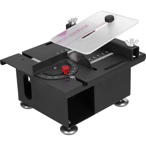Mini-scie circulaire de table 100 W avec rail coulissant, machine à découper réglable pour le travail du bois (1/5)