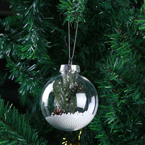Boules de Noël Transparentes en Plastique PET, Décorations pour Sapin, Cadeaux de Fêtes (1/5)