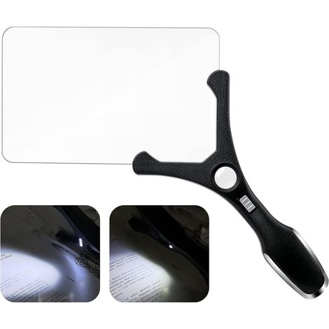 royaluxe - Loupe portative, loupe éclairée 3,5X avec 4 lumières LED, 2 Modes de Gradation, Grande Zone de Vue idéale pour la Lecture et l'observation(sans batterie) (1/5)