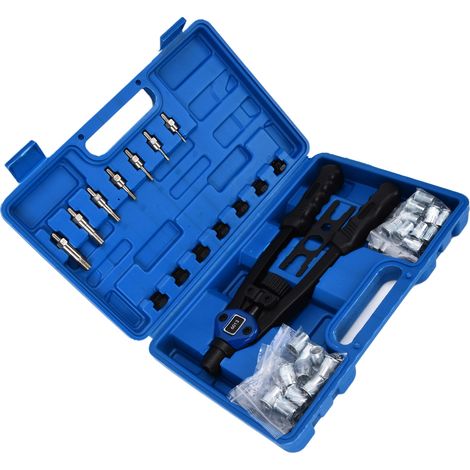 Lot de 126 pcs outil de rivetage manuel avec riveteuse inox et 110 rivets M3 M4 M5 M6 M8 M10 M12 (1/5)