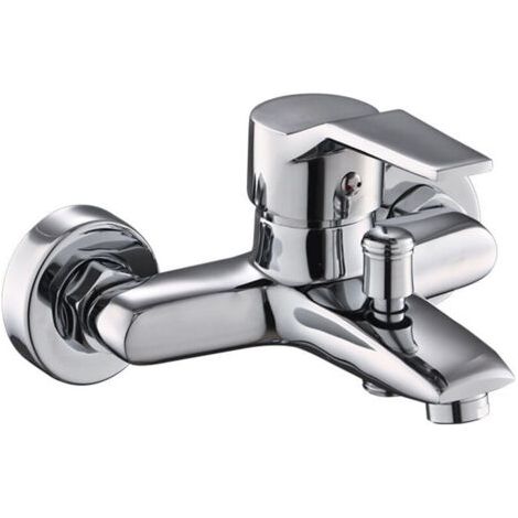 Robinet mitigeur de douche, mitigeur de douche mural, en cuivre, eau chaude et froide, en céramique, mitigeur de douche mural, mitigeur de douche à levier unique, robinet de douche (1/4)