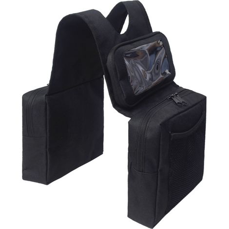 Borsa laterale universale per moto, motoslitte, ATV, da indossare sopra il casco, con supporto impermeabile per smartphone touchscreen.