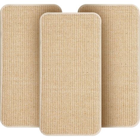 Piece Cat Scratching Mat, 50 x 25 cm, Non-Slip Cat Scratching Pad, Suitable for Walls and Doors, Sofa, Furniture and Sofas, Protected Carpet (Wood Colour) (3 Pieces) (1/5)