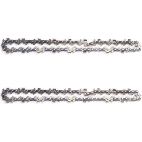 Cadena de repuesto de 2 piezas para mini motosierra de 6 pulgadas, cadena de 37 eslabones, paso de 1/4", corte efectivo de 15 cm