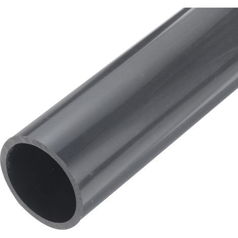 2 Pouce PVC Tube Rigide Rond Tuyau Tuyauterie Matériel Tuyauterie 42.6mm ID 50mm OD 9" Longueur Gris Foncé Haute Résistance pour Water Pipe, Crafts, Cable Sleeve (1/5)