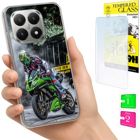 Custodia per Xiaomi 15T, cover posteriore con vetro temperato 9H. (1/5)