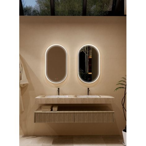 SPECCHIO BARI 90x50 NERO OPACO (1/3)