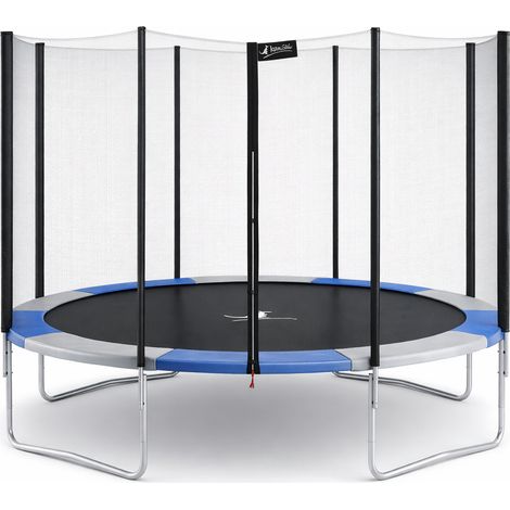 Trampoline rond 430 cm avec filet de sécurité – Structure en acier galvanisé – Tapis en PERMATRON renforcé – Charge maximale 150 kg – Kangui
