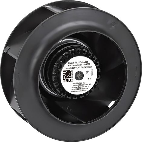 TRU COMPONENTS TC-NA225 Radiallüfter 230 V/AC 1250 m³/h (Ø x H) 225 mm x 101.5 mm (1/5)
