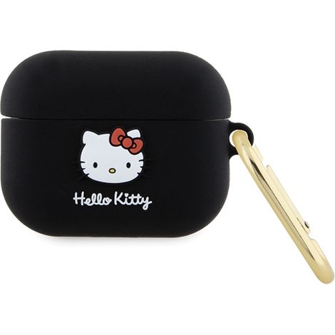 Hello Kitty HKAP3DKHSK AirPods Pro Hülle, schwarz/schwarz, Silikon, 3D-Katzenkopf (1/3)