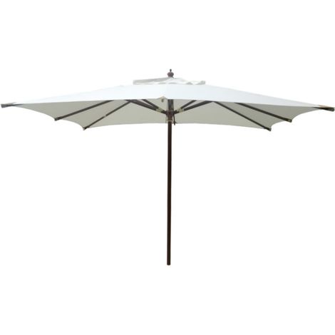 Regenschirm mit Holzschaft, Farbe ecru, Leinwand 300x200 cm MALIGI HOME MG/CAMOSCIO Ecrù