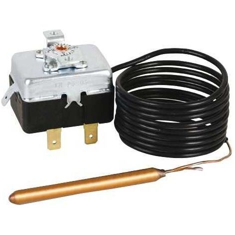Aquastat sécurité réglable 90-110°C – Capillaire 1500mm – Contacts dorés – Différentiel 3°C pour régulation thermique précise – TG (1/2)