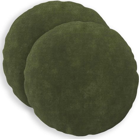 Cojín HEERLEN 2 uds. Verde Microfibra de forro polar vidaXL (1/5)