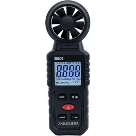 Tragbares 3-in-1-Digitalanemometer, misst Windgeschwindigkeit, Windstärke und Windtemperatur von 0 bis 45 m/s, ideal für Navigation und Flugbetrieb