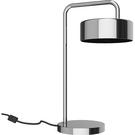 Lampe à poser style vintage - Métal - H. 40 cm - Argenté - OTILIE (1/4)