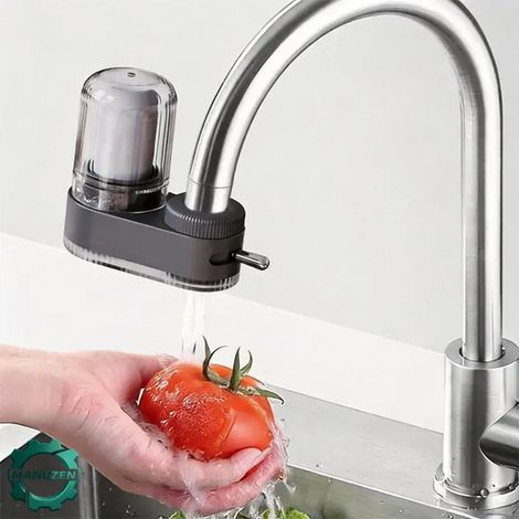 Manuzen - Filtre à eau sur robinet – 2 cartouches céramiques (1/3)