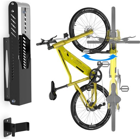 Support Velo Mural Pivotant Extensible Mural Porte Vélo, Porte Velo Mural Pliable Réglable, Aucun Levage Nécessaire. économiseur d'espace, Support Vertical de Vélo Pratique pour Maison Garage (1/5)