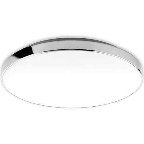 Badezimmerleuchte Badlampe IP44 4000K Ø35,5cm 1700lm 18W weiß-chrom Briloner