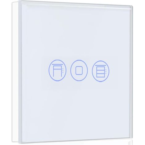 Interruptor para persianas enrollables con caja, inteligente, triple, hogar inteligente, blanco (1/4)