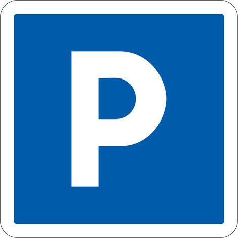 Panneau Indication C1a – Lieu aménagé pour le stationnement – Carré Classe 1 350 mm – Gamme ECOLIGN (1/5)