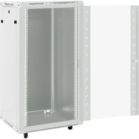 Maison Exclusive - Armadietto di Rete 22U con Ruote Girevoli 19" IP20 60x60x120 cm