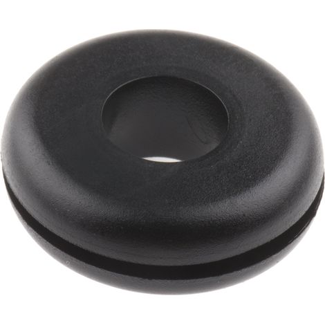Passe-câble RS PRO en PVC, Ø câble max. 7mm, panneau 1mm max, Ø découpe 14mm ( Prix pour Sachet de 100 )