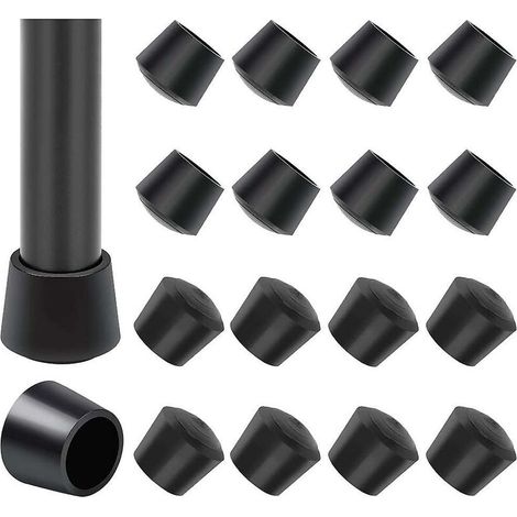 16er-Pack Stuhlbeinschoner, Gummikappen für Stuhlbeine, Innendurchmesser 25 mm, Schwarz (1/4)