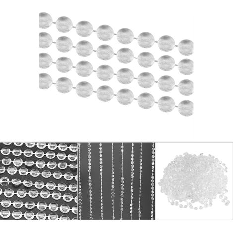 Perles de Fil AB Transparentes 10mm, Perles en Acrylique Octogonales, 10m/Rouleau (33ft) pour Décorations de Mariage, Anniversaire et Maison (1/5)