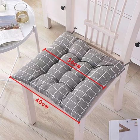 Lot de 6 galettes de Chaise 40x40, Coussin décoratif Coussin Coussin de Chaise Coussins de Jardin 12 surpiqûres en Un Motifs différents, Polyester (A) (1/5)