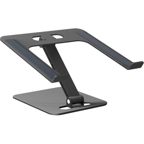 Support Ordinateur Portable - Aluminium Ventilé - Réglable Antidérapant - Pliable - Compatible 10 À 16 Pouces (1/5)