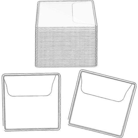150 pezzi di portamonete singoli, protezioni per monete in PVC trasparente, portamonete in plastica (5,5 x 5 cm quadrati)