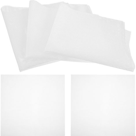 Tapis de Séchage Alimentaire en Silicone Blanc Non Adhérent Résistant Haute Température 5 Pièces Carré pour Déshydrateur de Fruits et Légumes'-'- (1/5)