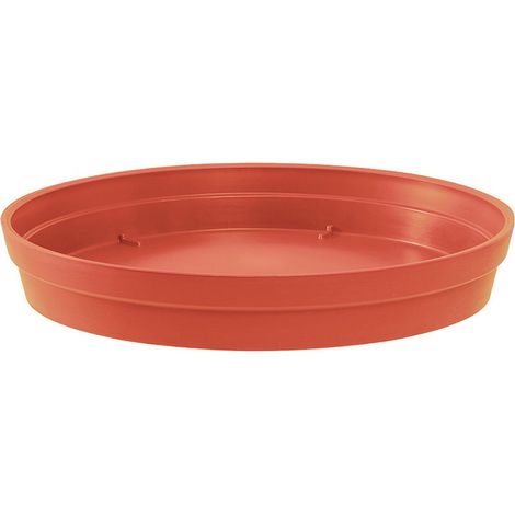 Soucoupe Ø 28 cm pour pot Ø 40 cm - Orange terre battue - Eda (1/2)
