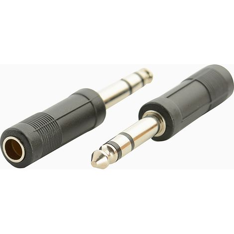 6.5mm male to female audio extension adapter for microphone and speaker, dual channel, with 6.35mm male to female jack plug. (1/5)