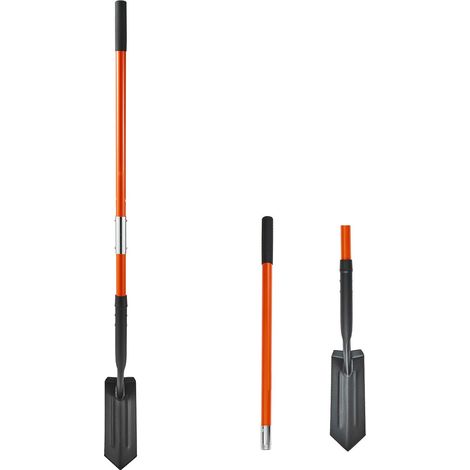 Pelle à creuser 10,4 cm, lame robuste, manche en fibre de verre antidérapant, 142,5 cm, pour jardinage, trous et tranchées. (1/5)