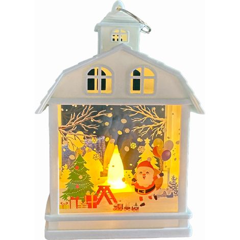 Suspension de Noël LED rétro Vieil homme blanc Ornement lumineux décoratif pour sapin et vitrine (1/5)