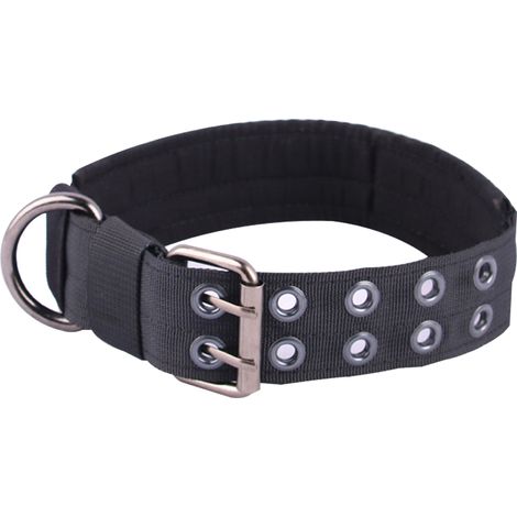 Collar para perro, nailon grueso, asa de control, hebilla de acero, entrenamiento para razas grandes (1/5)