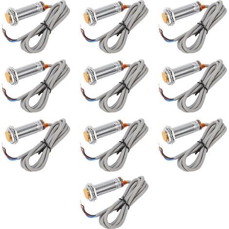 10 Stück induktiver Metallschalter, Näherungsgrenzwertsensor, NPN, 3-adrig, normalerweise offen, LJ18A3-5-Z-BX