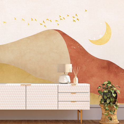 Papier peint panoramique - Paysage Boho - 130 cm x 81 cm (1/4)