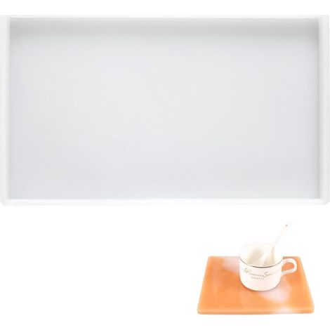 Rectangle Grands moules en Silicone pour Résine 25 x 15 cm Moule Résine époxy Plateau pour Fruits, Thé, Sous-verres, Maison Décoration (1/5)