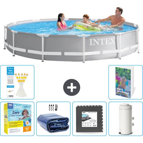 Prism Frame Pool Rund - 366x76 cm - 7-teilig S111
