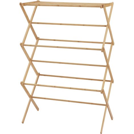 Tendedero plegable de bambú 128 x 72 x 44 cm natural 030007072 (1/5)