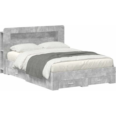 Estructura de cama con almacenamiento Gris Hormigón (1/5)