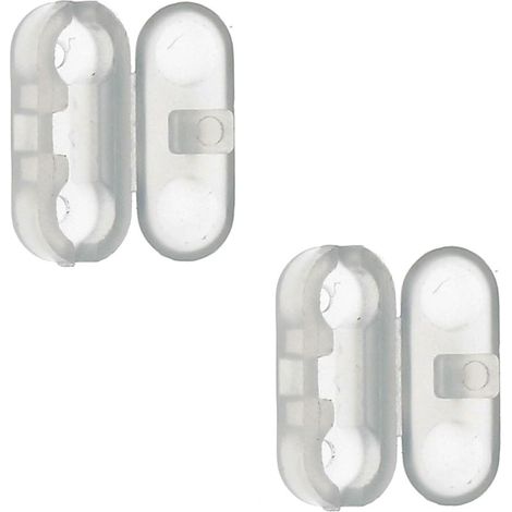 2x Arrêt de chainette de store intérieur avec boule Ø 3,7mm à 4,5mm en PVC translucide Accessoire Volet roulant Assemblage Butée Raccord Connecteur Cordon
